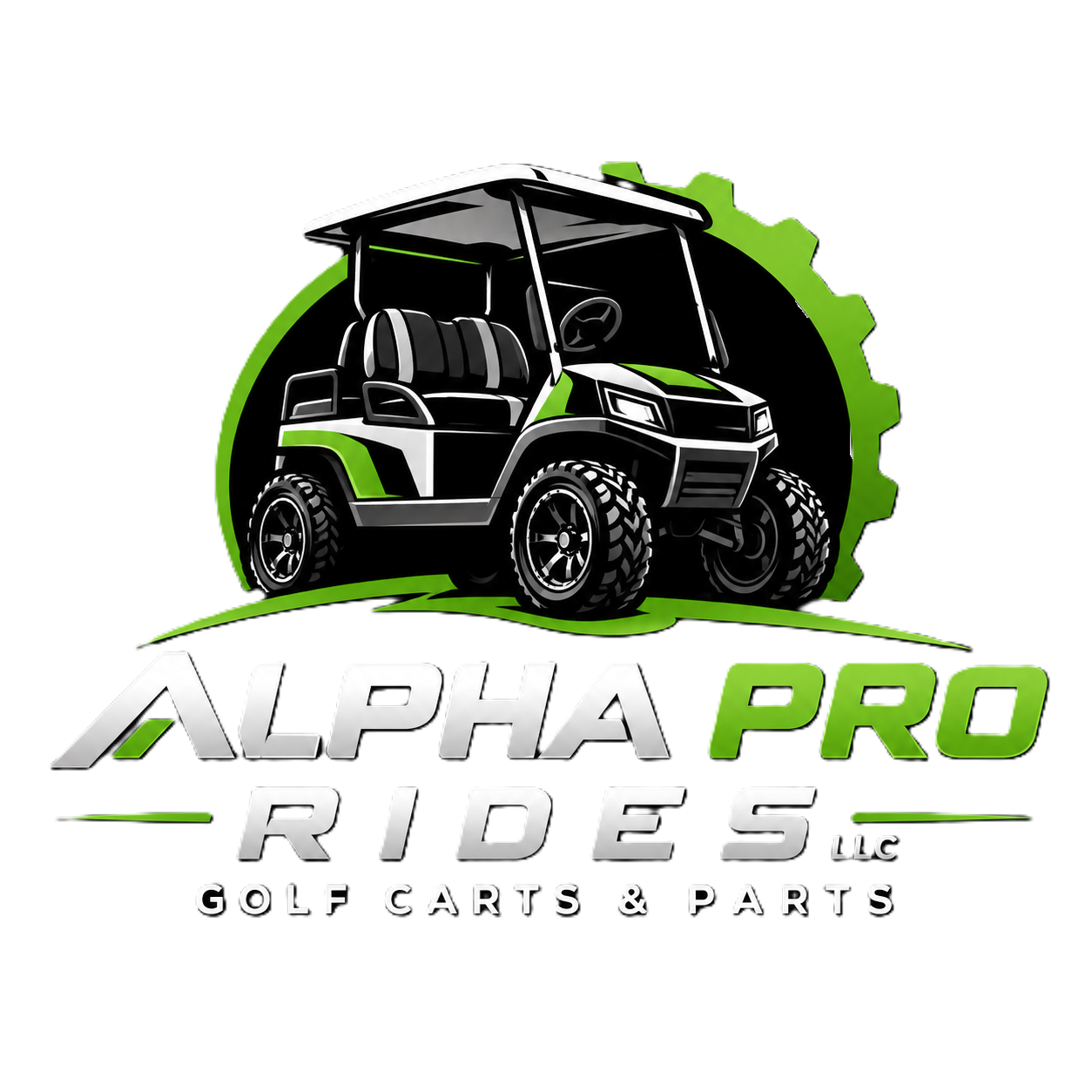 Alpha Pro Rides Golf Cart logo